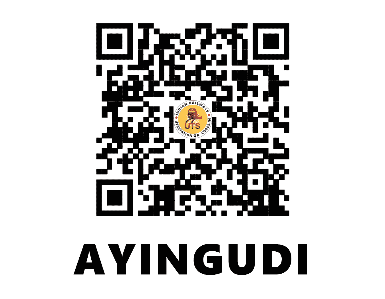 UTS QR Code for AYINGUDI - AYI (SR - TAMIL NADU)